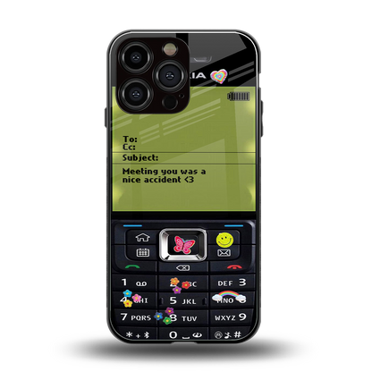 nokia vintage back phone cover | glass case for iphone 16 pro max