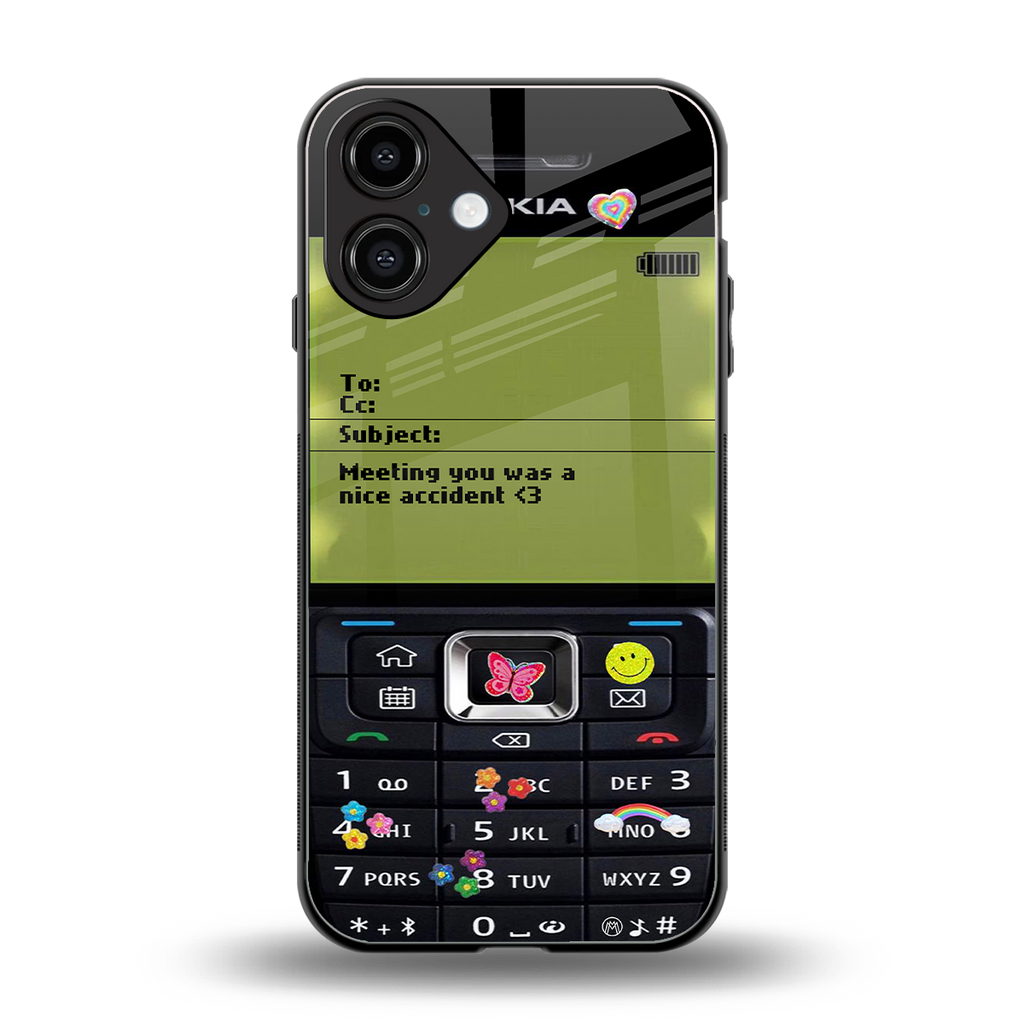 nokia vintage back phone cover | glass case for iphone 16