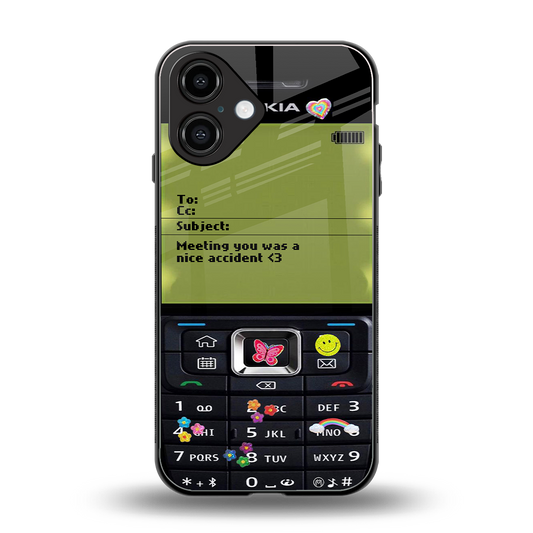 nokia vintage back phone cover | glass case for iphone 16