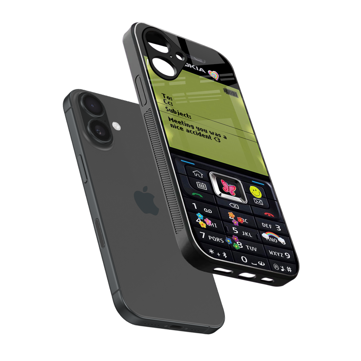nokia vintage back phone cover | glass case for iphone 16