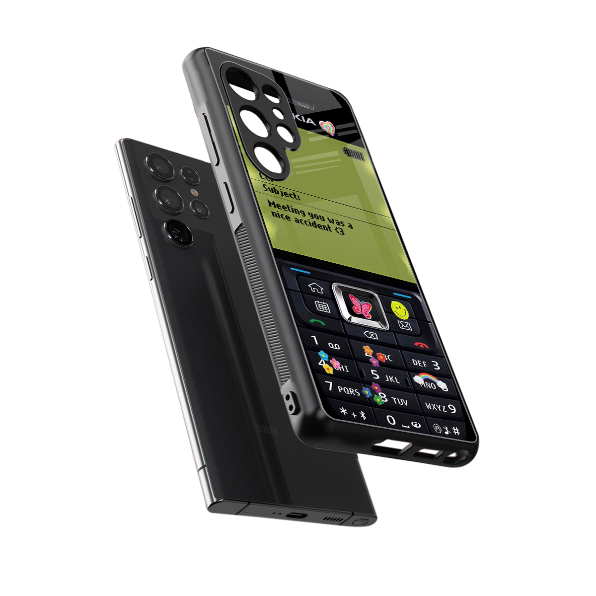 nokia vintage back phone cover | glass case for samsung galaxy s25 ultra