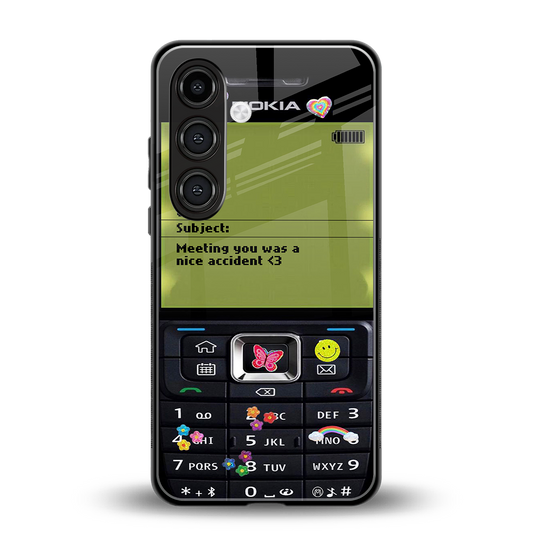 nokia vintage back phone cover | glass case for samsung galaxy s23 plus