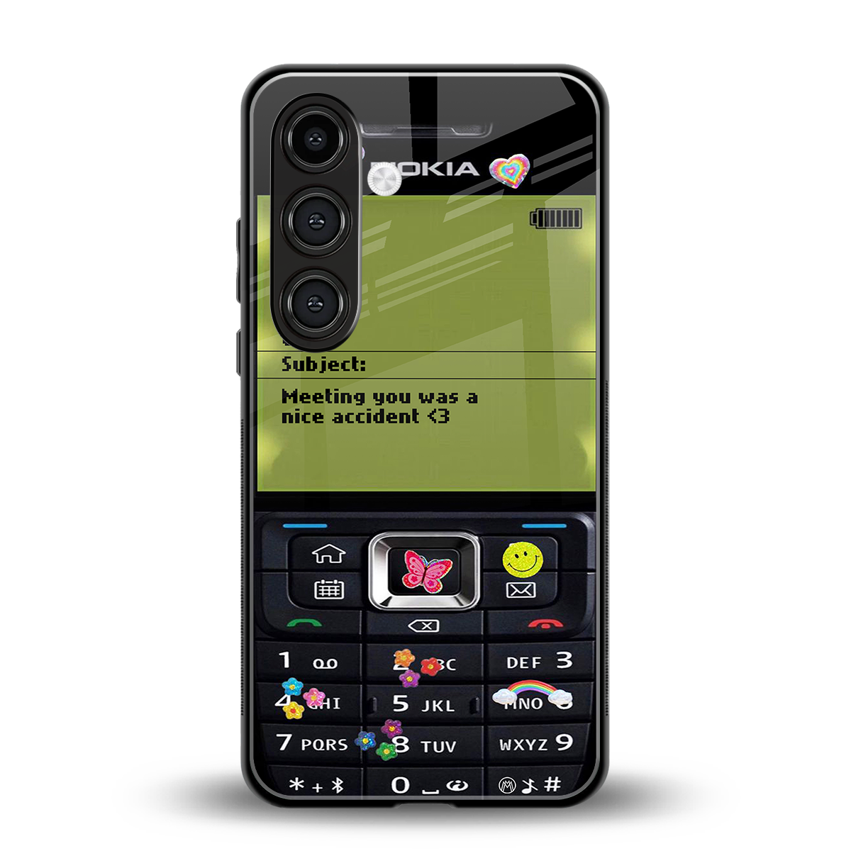 nokia vintage back phone cover | glass case for samsung galaxy s24 fe