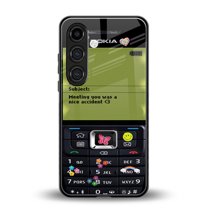 nokia vintage back phone cover | glass case for samsung galaxy s24 fe