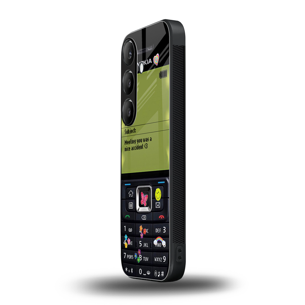 nokia vintage back phone cover | glass case for samsung galaxy s24 fe