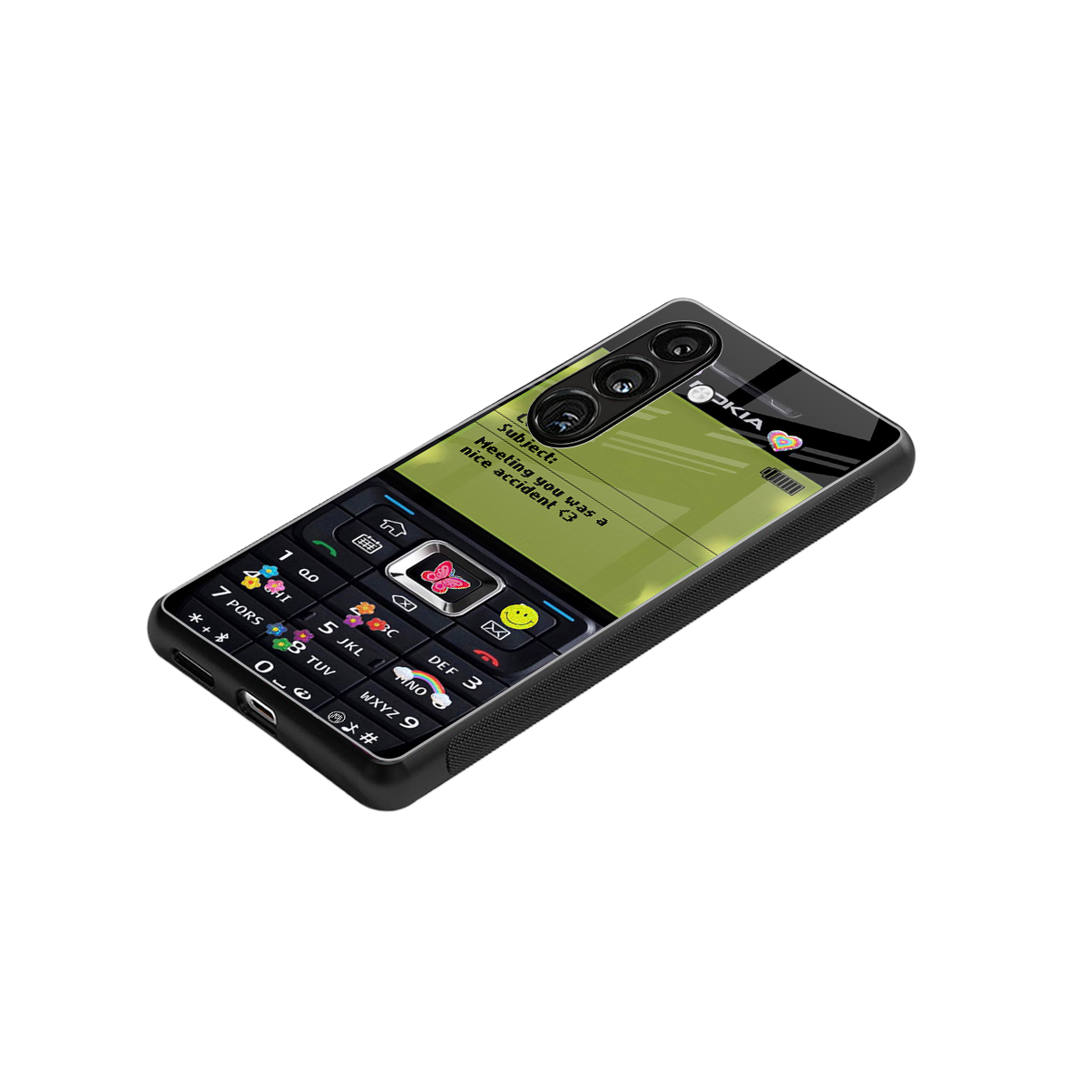 nokia vintage back phone cover | glass case for samsung galaxy s24 fe