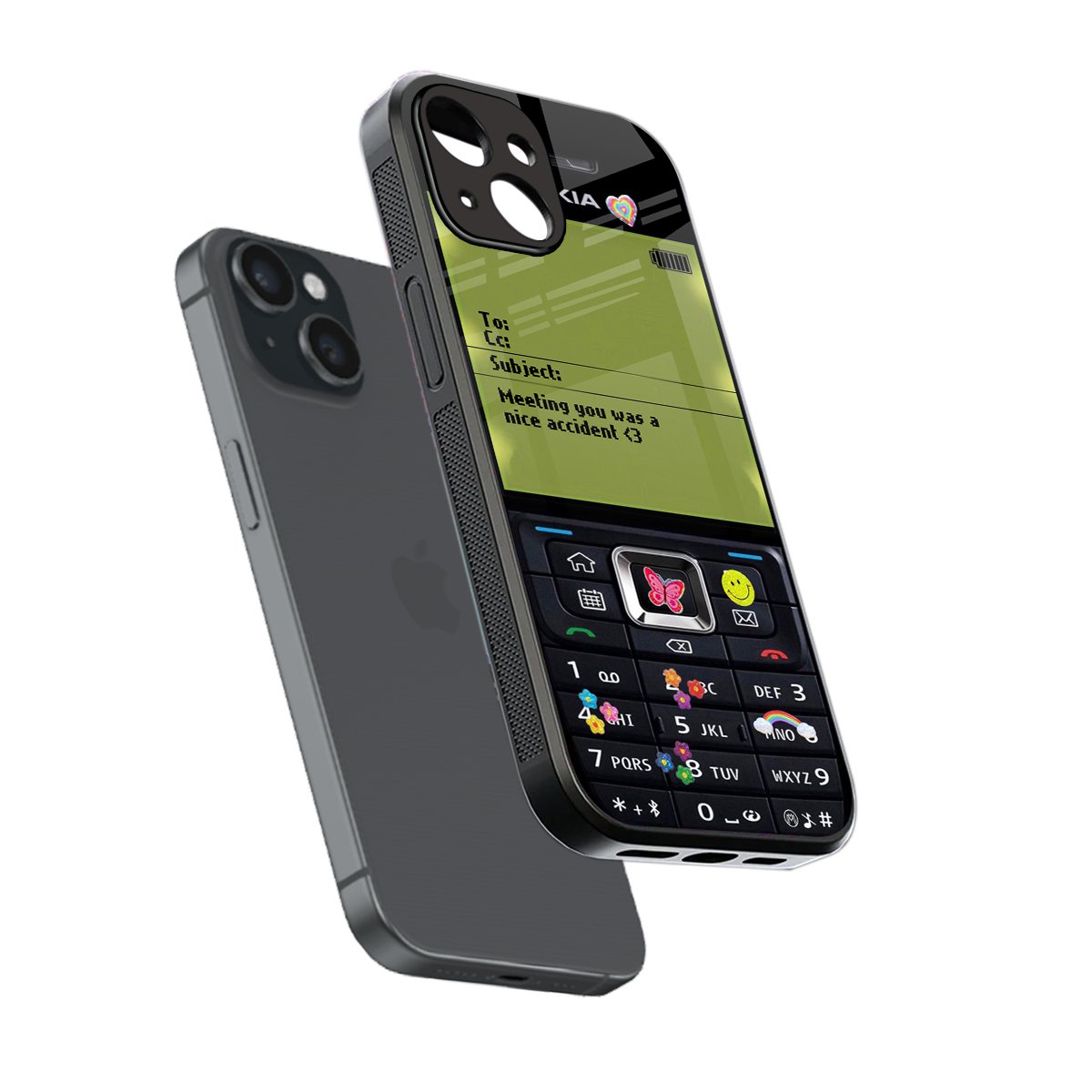 nokia vintage back phone cover | glass case for iphone 15