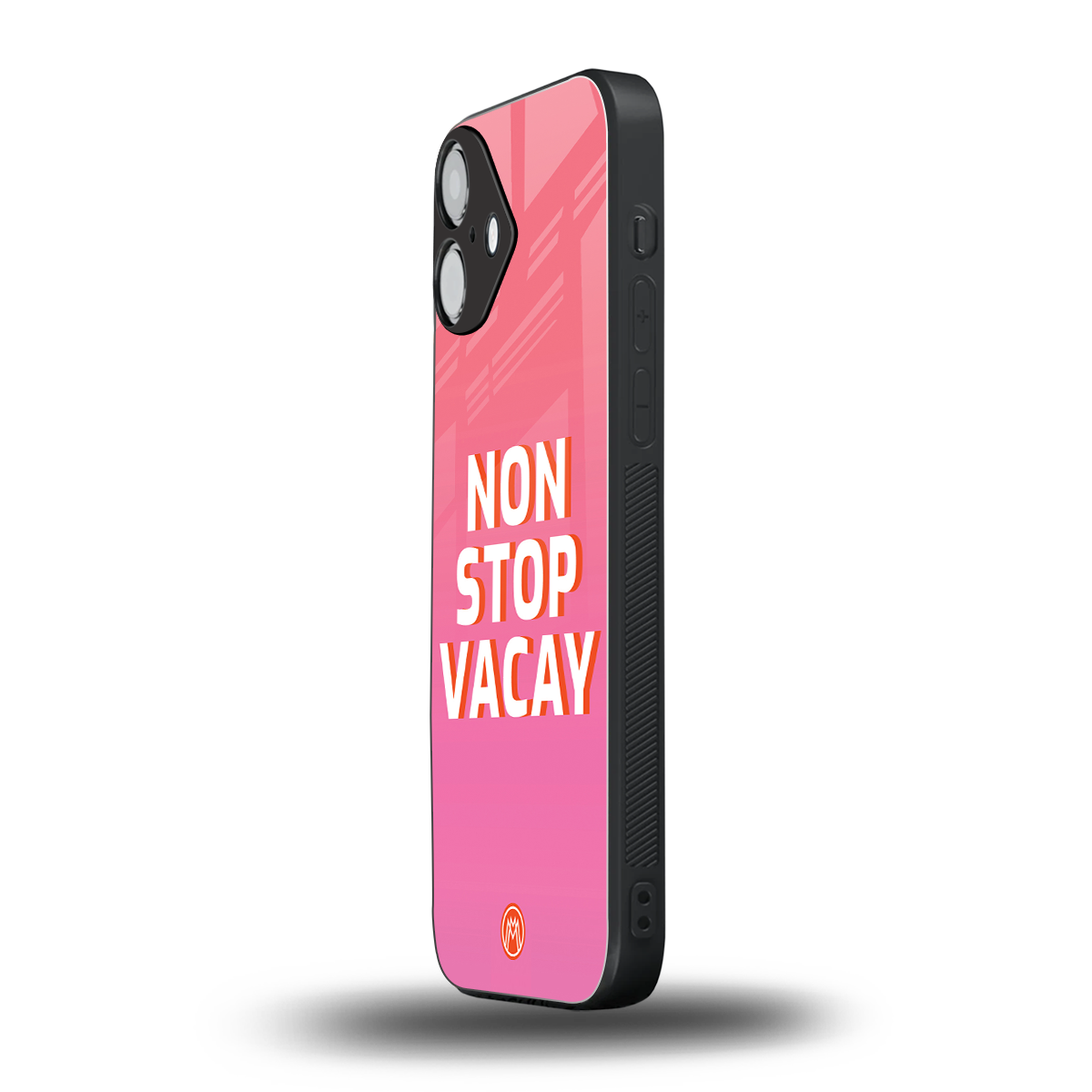 non stop vacay back phone cover | glass case for iphone 16 plus