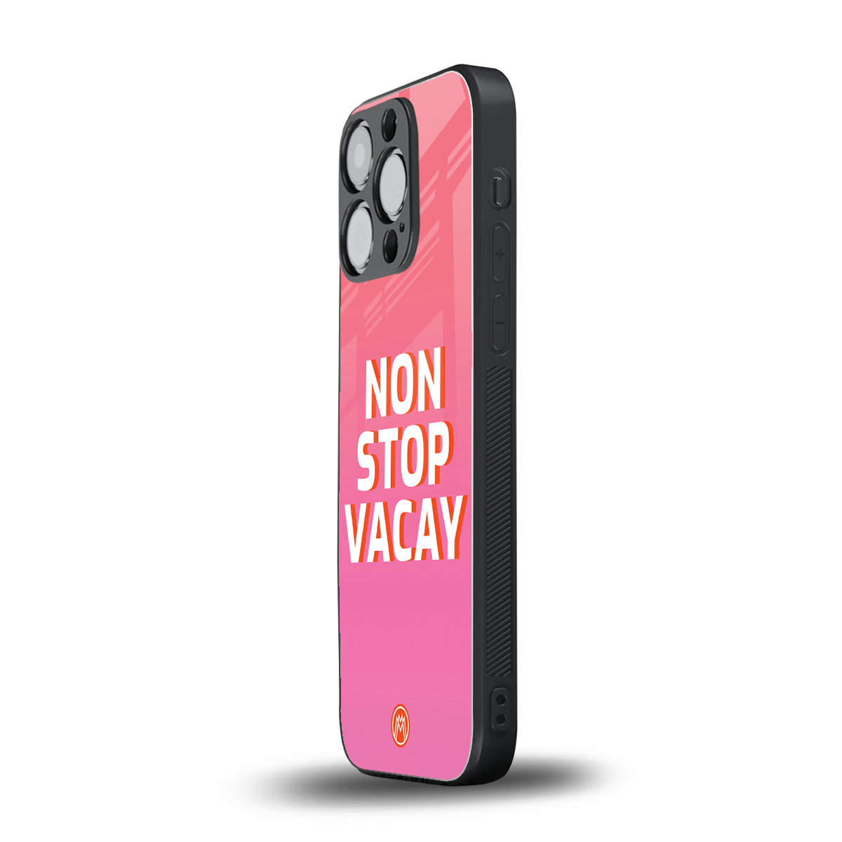 non stop vacay back phone cover | glass case for iphone 16 pro