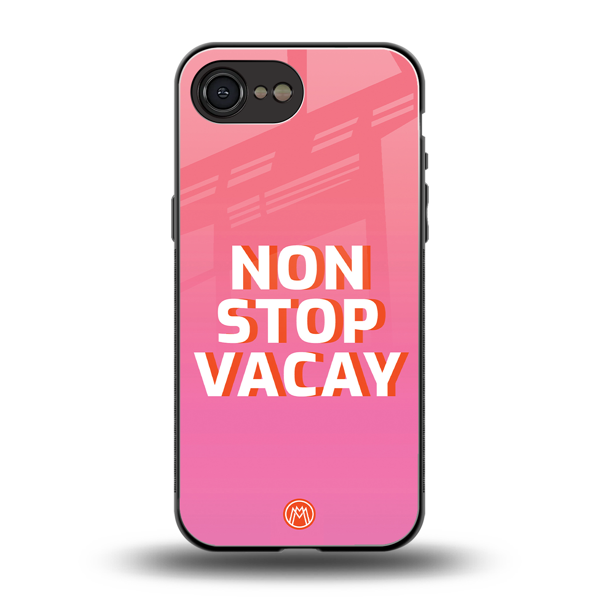 non stop vacay back phone cover | glass case for iphone 16e