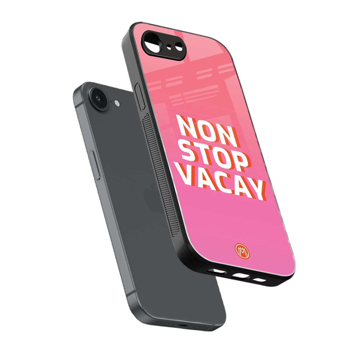 non stop vacay back phone cover | glass case for iphone 16e