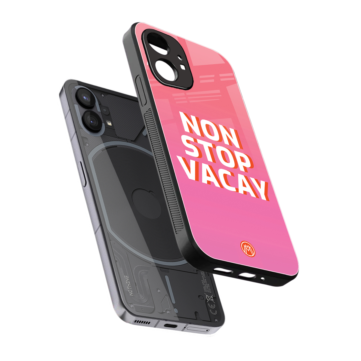 non stop vacay back phone cover | glass case for nothing phone 1