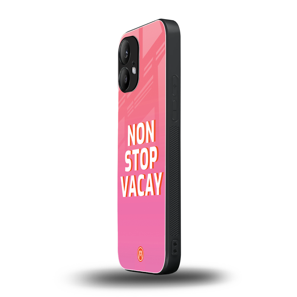 non stop vacay back phone cover | glass case for nothing phone 2