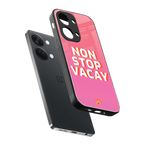 non stop vacay back phone cover | glass case for oneplus nord 3