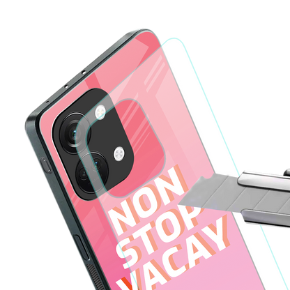 non stop vacay back phone cover | glass case for oneplus nord 3