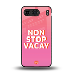 non stop vacay back phone cover | glass case for oneplus nord 4