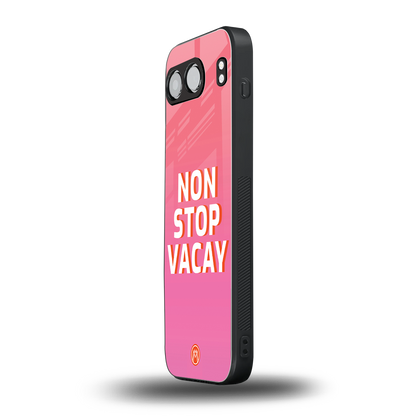 non stop vacay back phone cover | glass case for oneplus nord 4