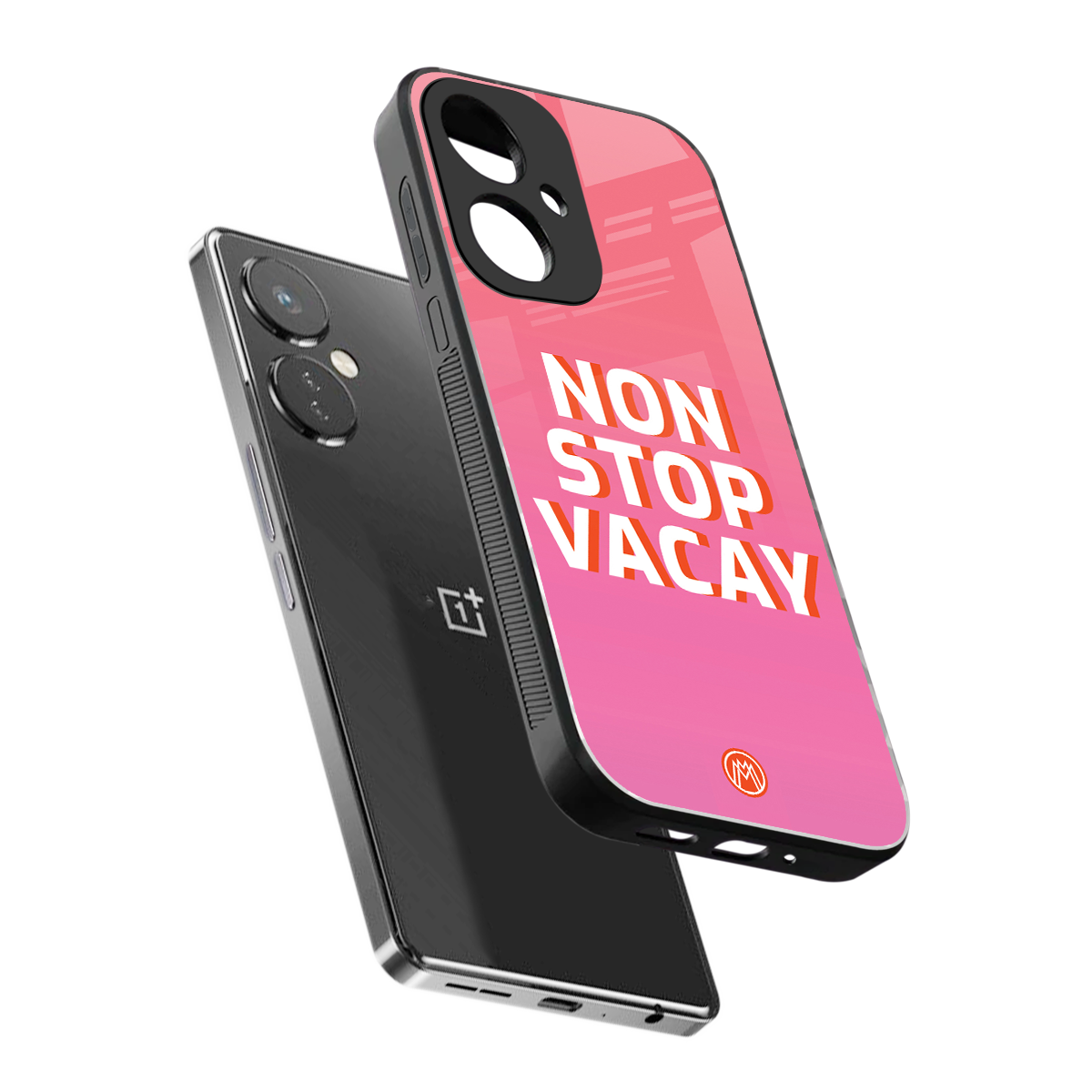 non stop vacay back phone cover | glass case for oneplus nord ce 3