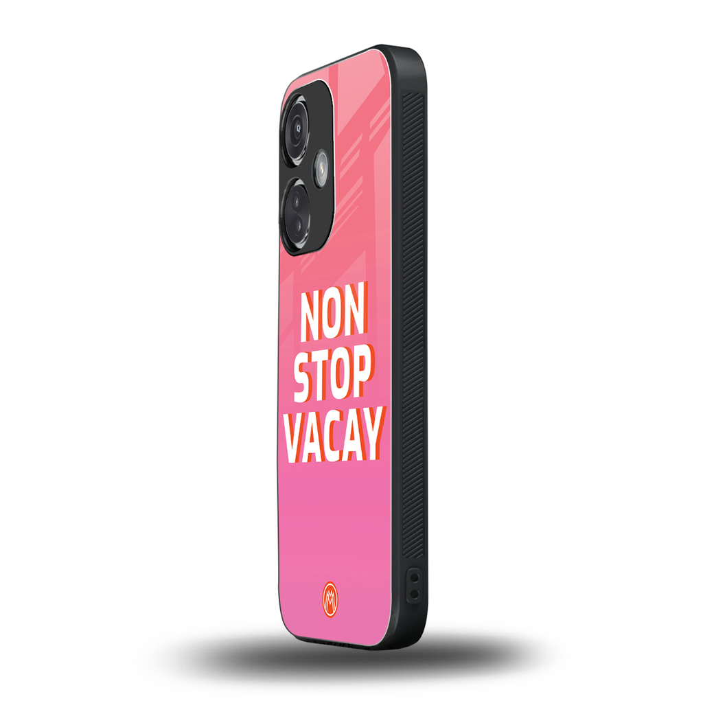 non stop vacay back phone cover | glass case for oneplus nord ce 3