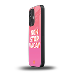 non stop vacay back phone cover | glass case for oneplus nord ce 3