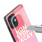 non stop vacay back phone cover | glass case for oneplus nord ce 3