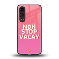 non stop vacay back phone cover | glass case for oneplus nord ce 4 lite