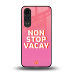 non stop vacay back phone cover | glass case for oneplus nord ce 4 lite