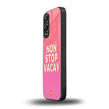 non stop vacay back phone cover | glass case for oneplus nord ce 4 lite