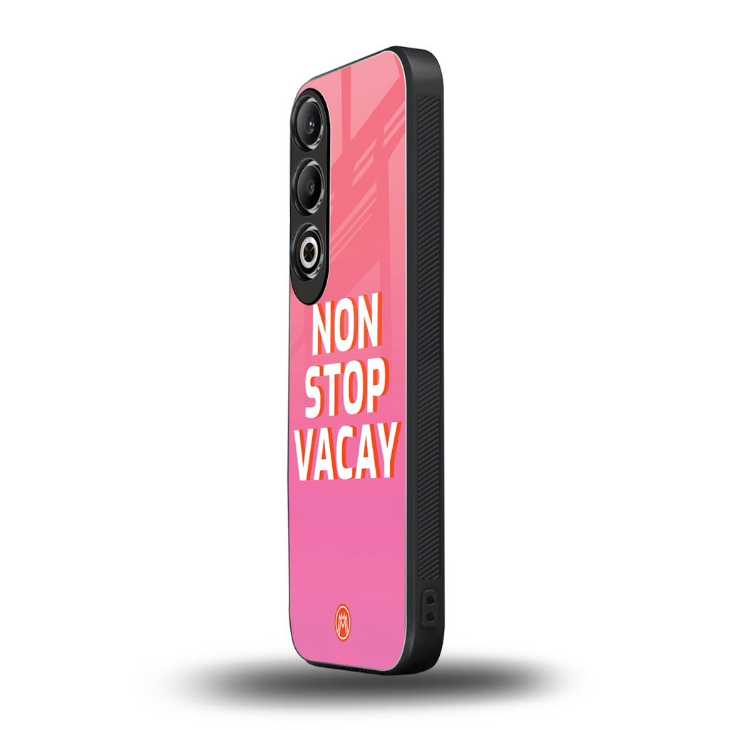 non stop vacay back phone cover | glass case for oneplus nord ce 4