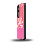 non stop vacay back phone cover | glass case for oneplus nord ce 4