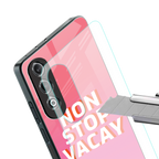 non stop vacay back phone cover | glass case for oneplus nord ce 4