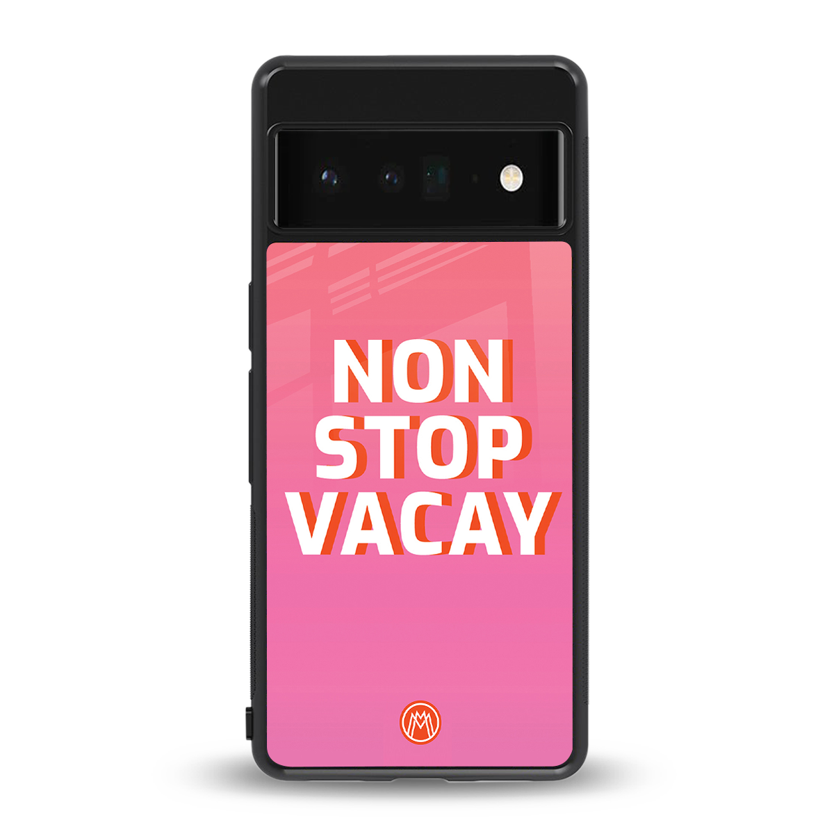 non stop vacay back phone cover | glass case for google pixel 6 pro