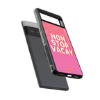 non stop vacay back phone cover | glass case for google pixel 6 pro