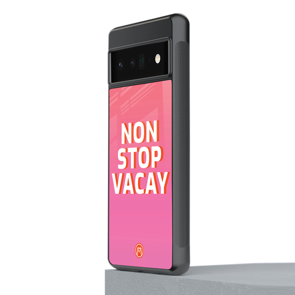 non stop vacay back phone cover | glass case for google pixel 6 pro