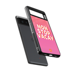 non stop vacay back phone cover | glass case for google pixel 6
