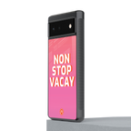 non stop vacay back phone cover | glass case for Google Pixel 6A