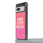 non stop vacay back phone cover | glass case for Google Pixel 7