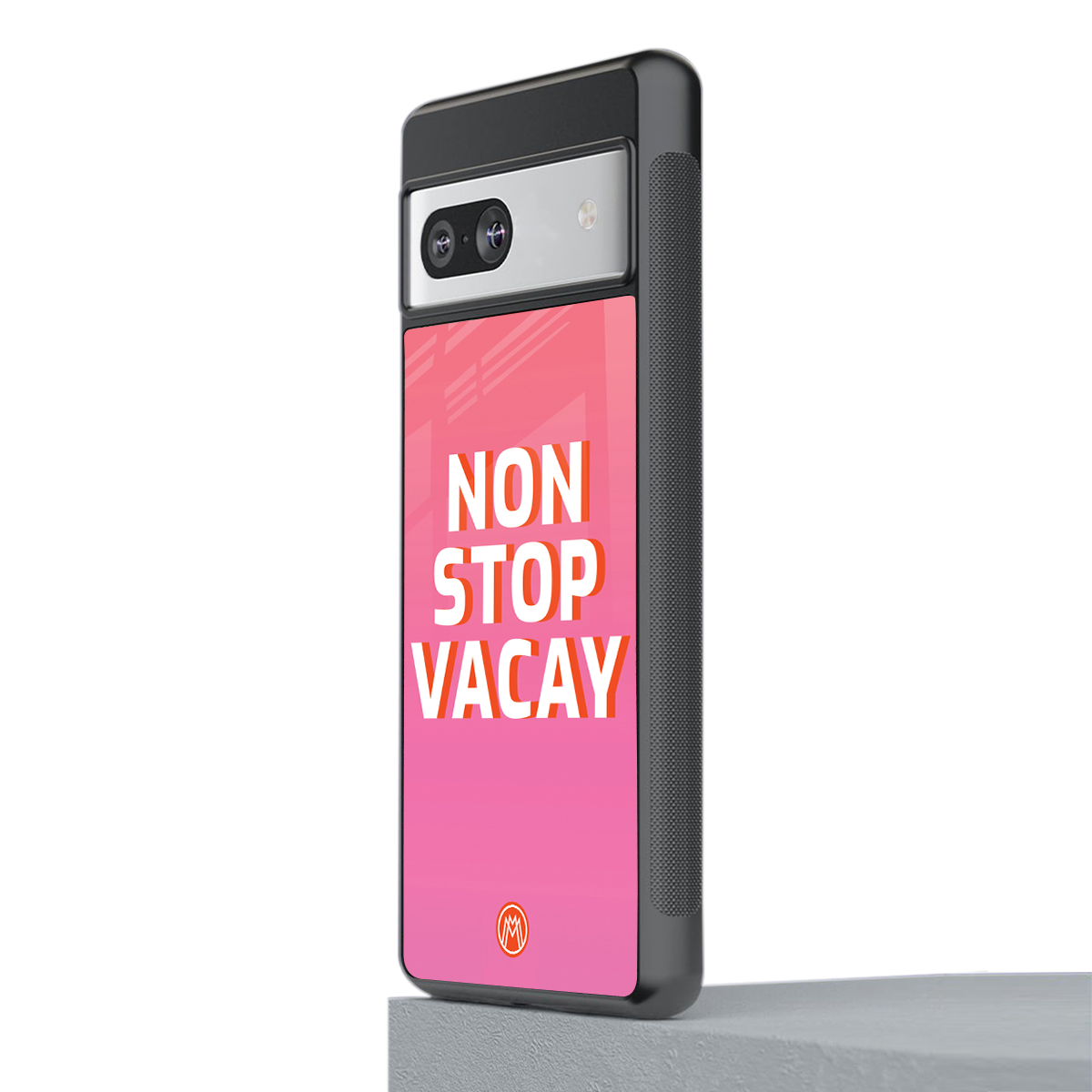 non stop vacay back phone cover | glass case for Google Pixel 7A