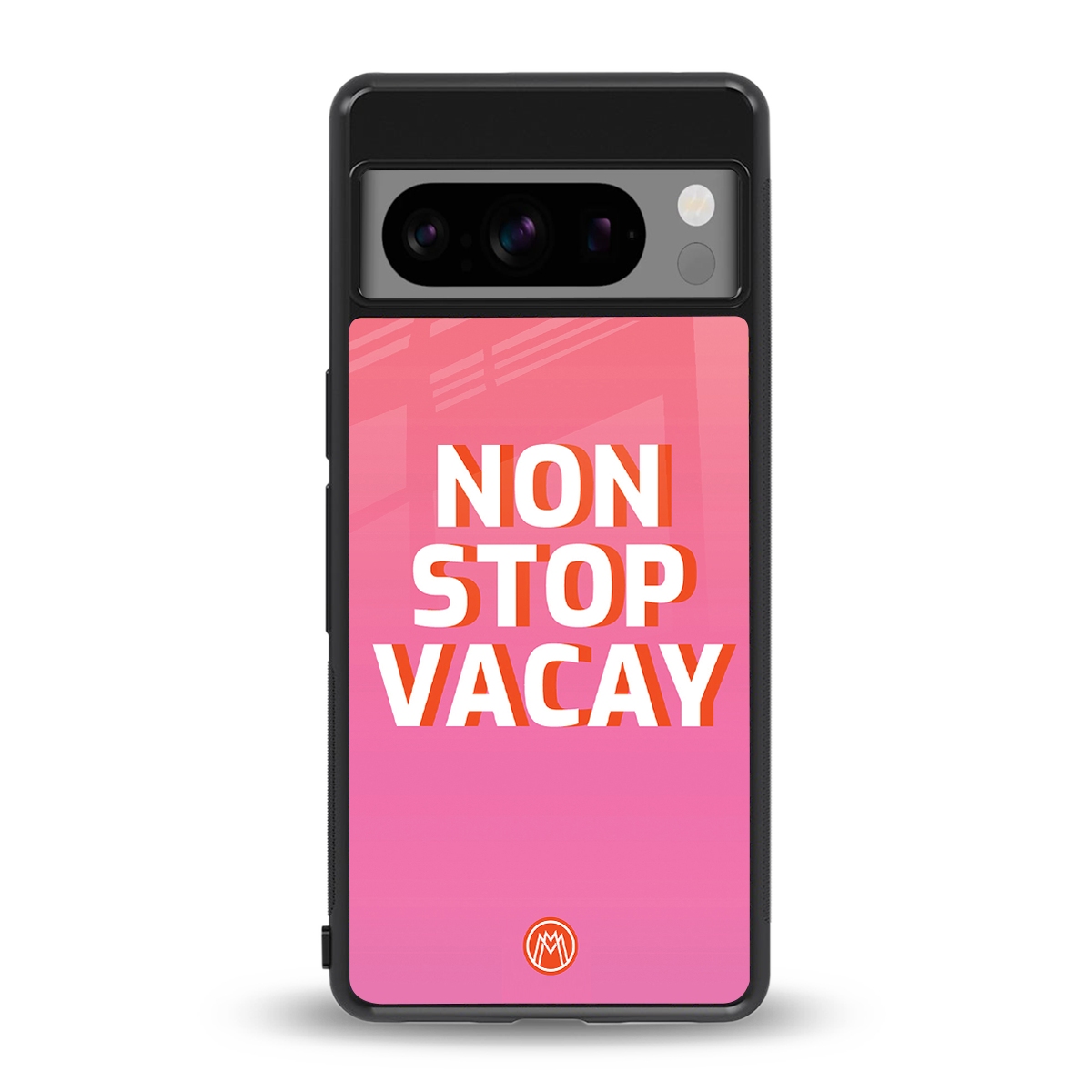 non stop vacay back phone cover | glass case for google pixel 8 pro