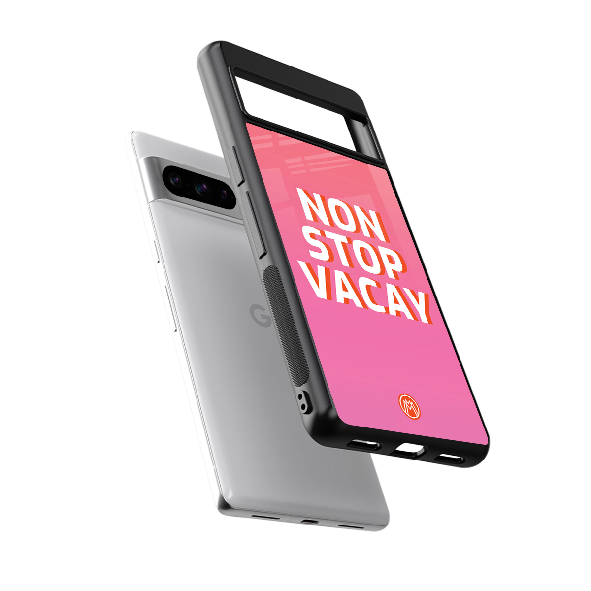 non stop vacay back phone cover | glass case for google pixel 8 pro