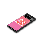 non stop vacay back phone cover | glass case for google pixel 8 pro