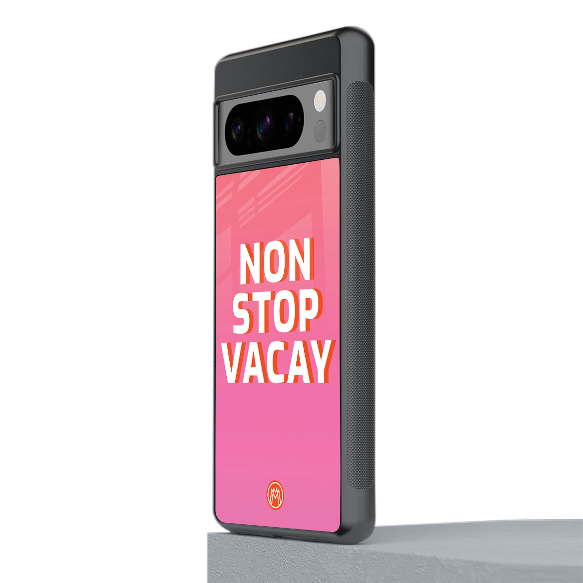 non stop vacay back phone cover | glass case for google pixel 8 pro