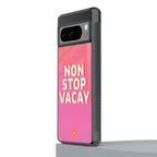non stop vacay back phone cover | glass case for google pixel 8 pro
