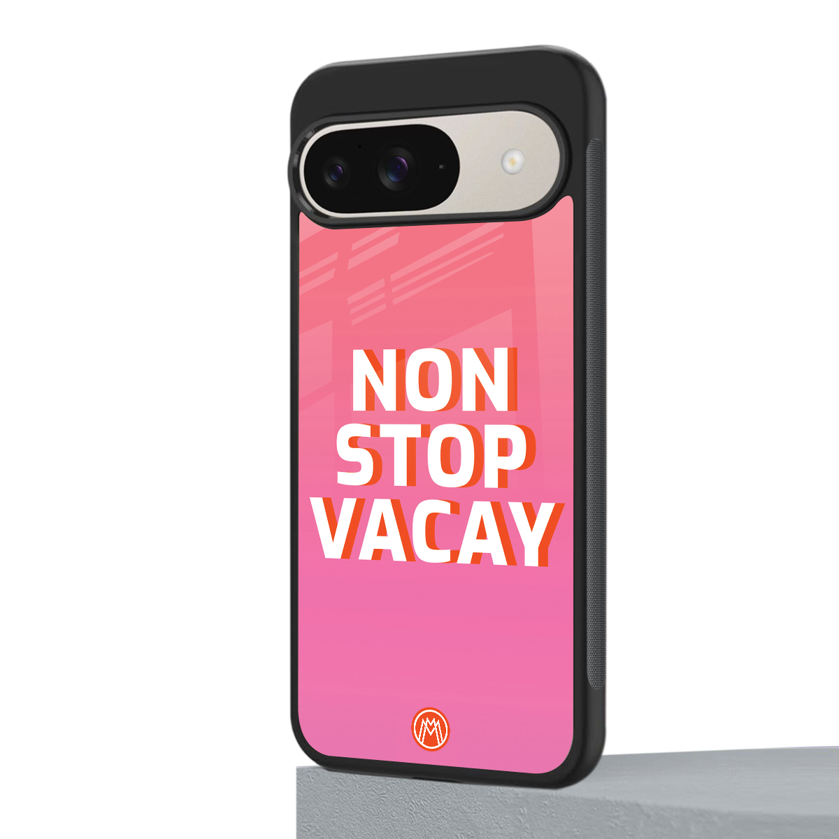 non stop vacay back phone cover | glass case for google pixel 9