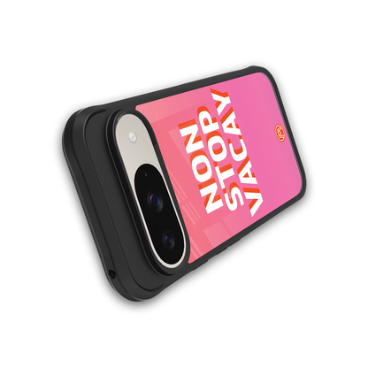 non stop vacay back phone cover | glass case for google pixel 9