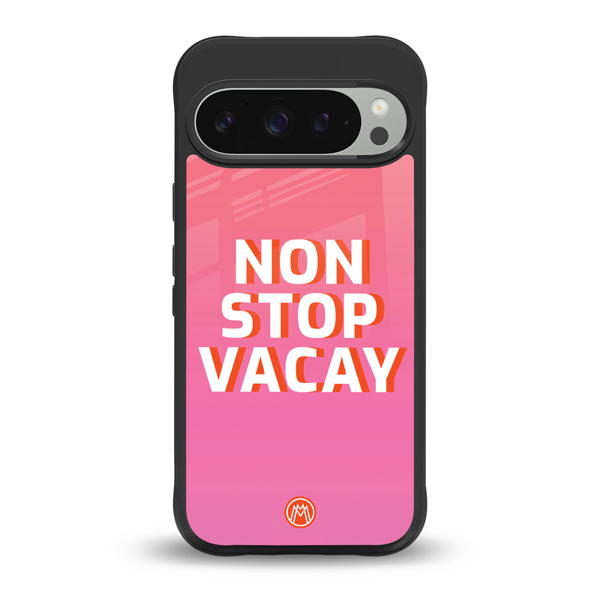 non stop vacay back phone cover | glass case for google pixel 9 pro xl