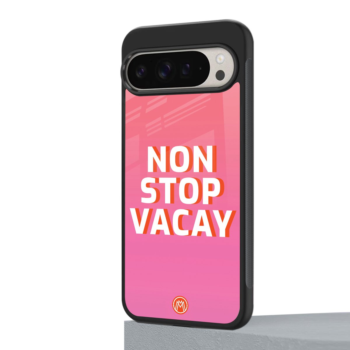 non stop vacay back phone cover | glass case for google pixel 9 pro xl