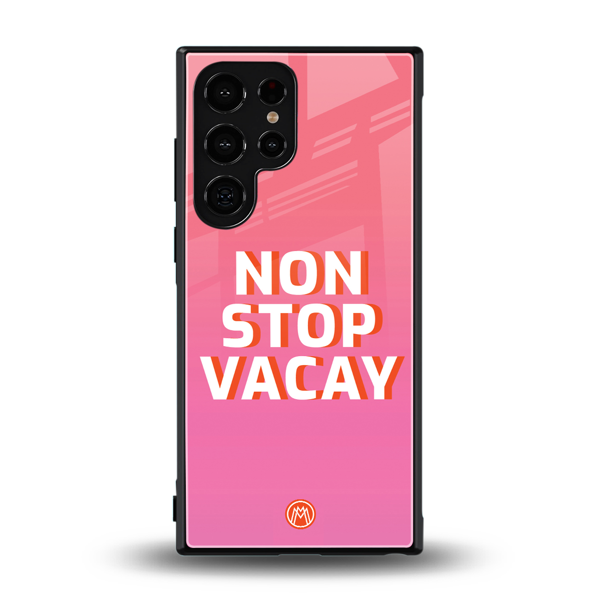 non stop vacay back phone cover | glass case for samsung galaxy s23 ultra