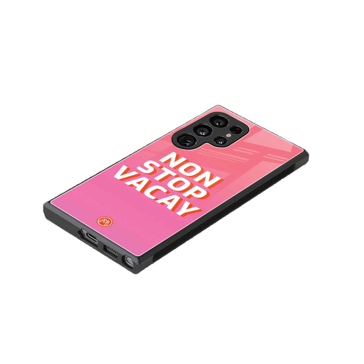 non stop vacay back phone cover | glass case for samsung galaxy s23 ultra