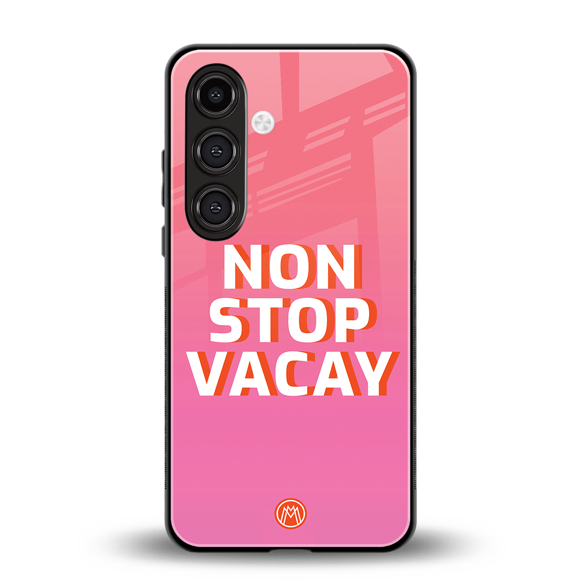 non stop vacay back phone cover | glass case for samsung galaxy s24 fe